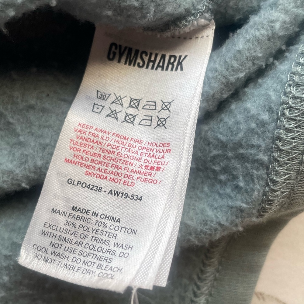 Gymshark Solo Cropped Hoodie Turquoise Small Athleisure Gym Athletic Loungewear‎ - Picture 6 of 9